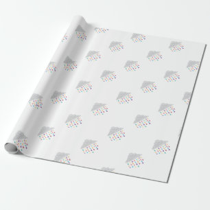Papier Cadeau Pleuvoir des arcs-en-ciel