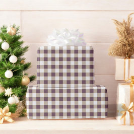 Papier Cadeau Plum Buffalo Plaid Holiday