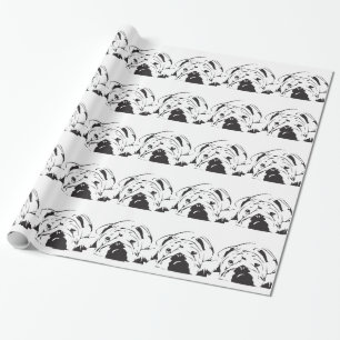 Papier Cadeau Pochoir britannique de bouledogue