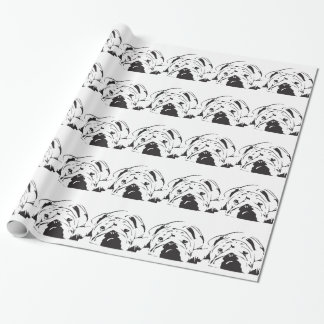 Papier Cadeau Pochoir britannique de bouledogue