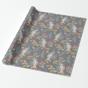 Papier Cadeau Podenco Chien et Galgo Cartoon gris et jolie