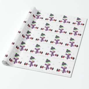Papier Cadeau Poids de levage de snowman