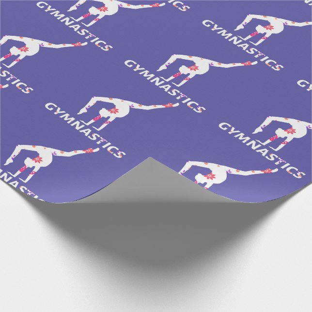 Papier Cadeau Poignée d'alimentation à fleurs de gymnastique (Coin)
