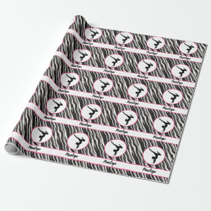 Papier Cadeau Poignée Filles Zèbre Imprimer Faux Fur