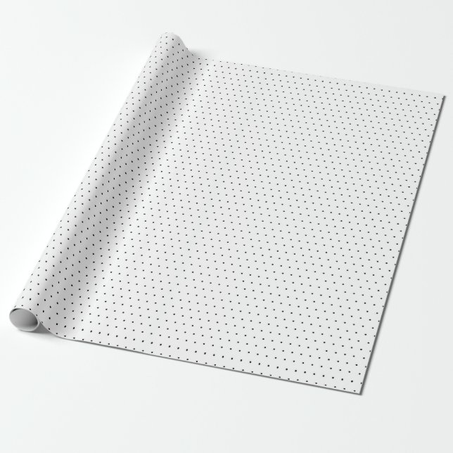 Papier Cadeau Point de polka classique de papier d'emballage (Déroulé)