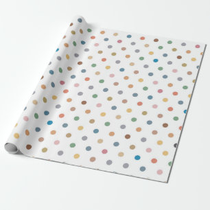 Papier Cadeau Point de polka coloré