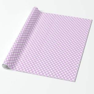 Papier Cadeau Point Polka Blanc Sur Arrière - plan Lavender