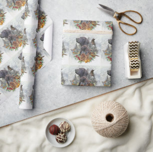 Papier Cadeau Pointeur à poils courts allemand en hiver