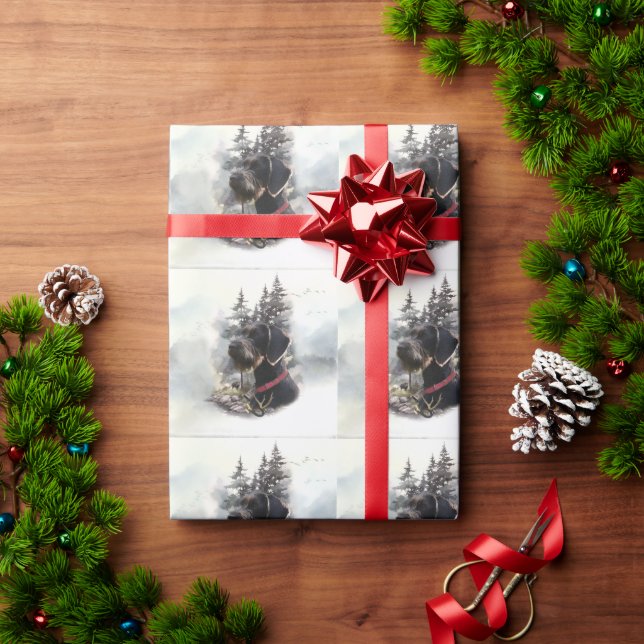 Papier Cadeau Pointeur À poils durs allemand, GWP (Cadeau de vacances)