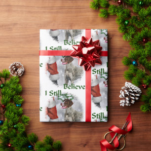 Papier Cadeau Pointeur court allemand Noël