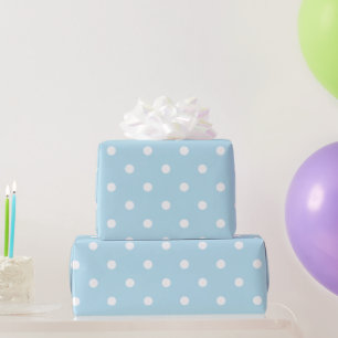Papier Cadeau Points Baby Blue