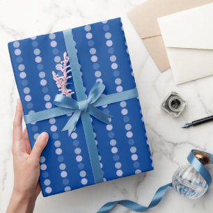 Papier Cadeau Points bleus géométriques abstraits