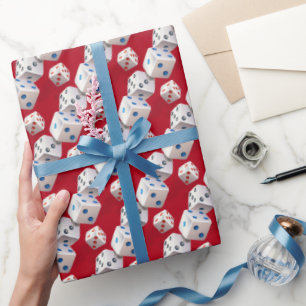 Papier Cadeau Points colorés sur dés