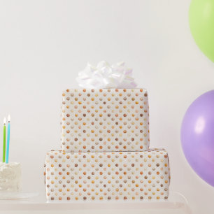 Papier Cadeau Points de latte citrouille pêche anniversaire