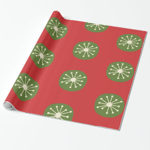 Papier Cadeau Points de Noël Retro Vintage atomique les années 5