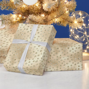 Papier Cadeau Points de Parties scintillant dorés
