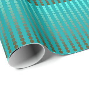Papier Cadeau Points de satin - gris de turquoise et d'étain