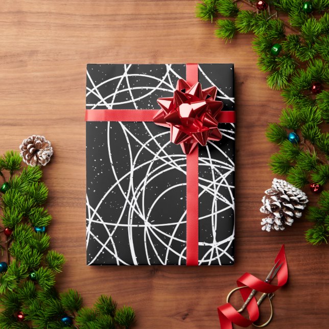 Papier Cadeau Points de scintillement Abstraits aléatoires (Cadeau de vacances)