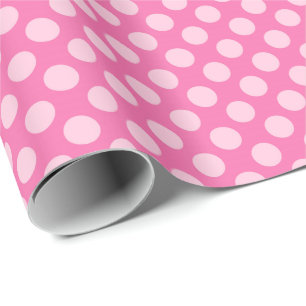 Papier Cadeau Points du milieu du siècle - multi pastels, rose