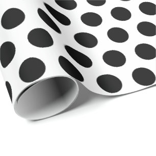Papier Cadeau Points noirs blancs