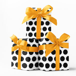 Papier Cadeau Points noirs et blancs