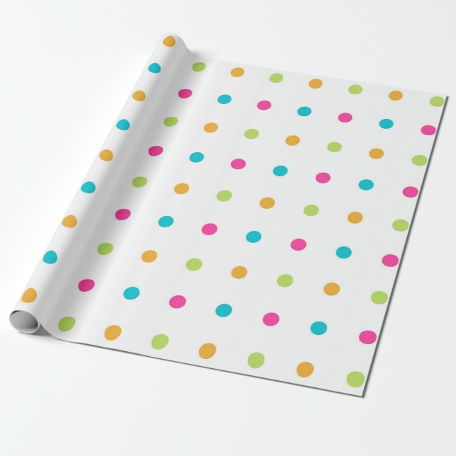 Papier Cadeau Points Polka (Déroulé)