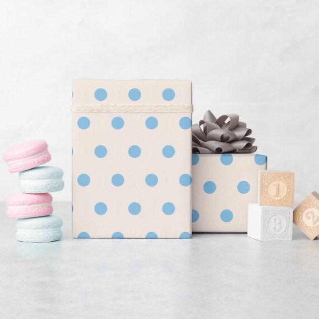 Papier Cadeau Points propres simples minimaux (Baby Shower)