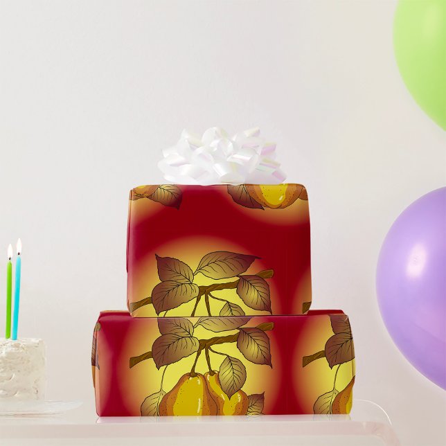 Papier Cadeau Poires Sur Un Arbre (Créateur téléchargé)