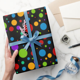 Papier Cadeau Pois arc-en-ciel