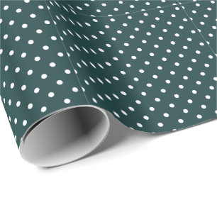 Papier Cadeau Pois Azul Verde