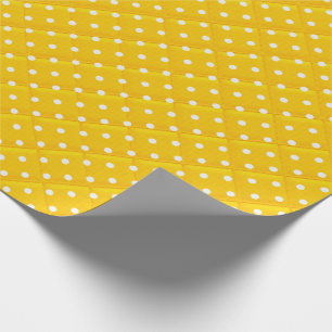 Papier Cadeau pois blancs sur jaune