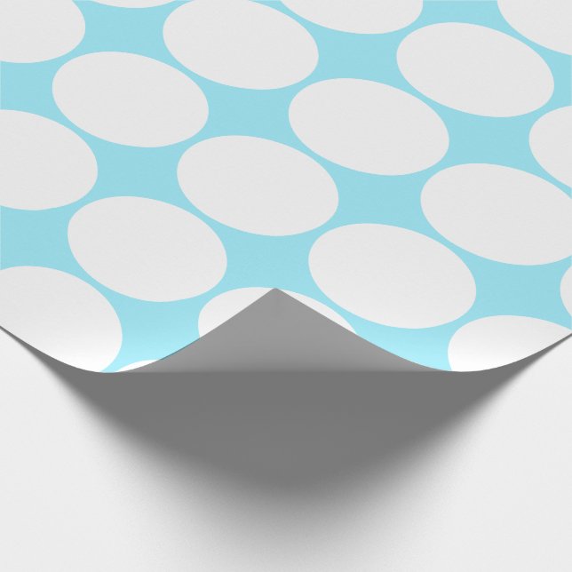 Papier Cadeau Pois blancs sur le ciel bleu d'été (Coin)