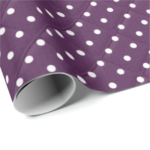 Papier Cadeau pois blancs sur violet