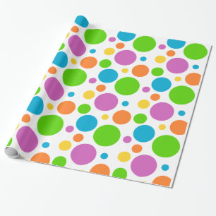 Papier Cadeau Pois coloré