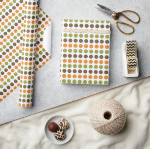 Papier Cadeau Pois d'épices d'automne