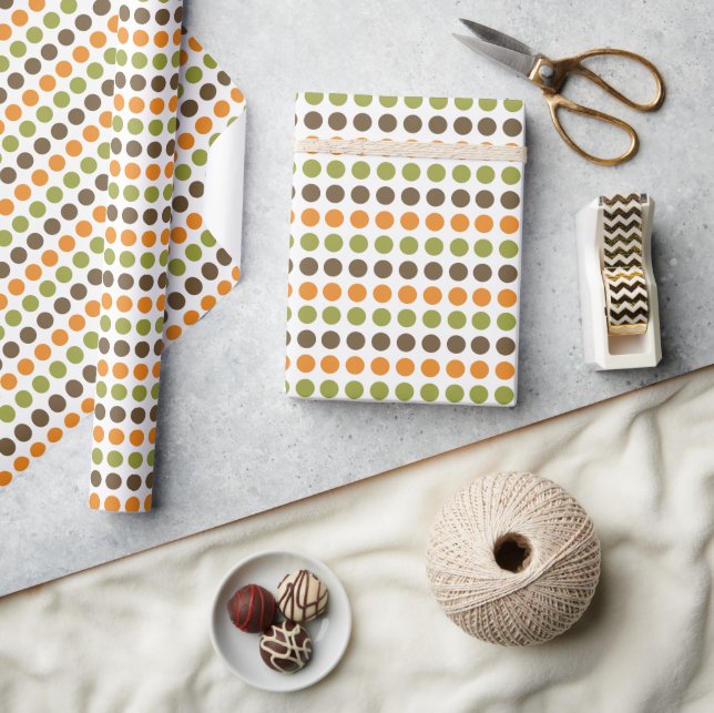 Papier Cadeau Pois d'épices d'automne (Artisanat)