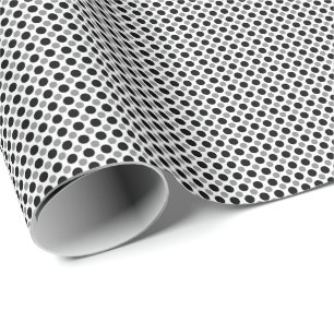 Papier Cadeau Pois gris et noir