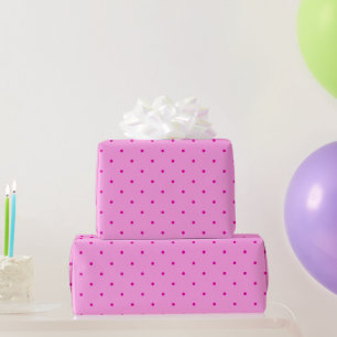 Papier Cadeau Pois minuscules roses sur cadeau rose clair