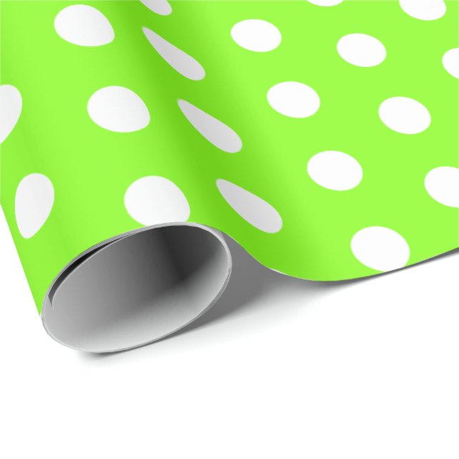 Papier Cadeau Pois Perky Motif Couleurs vives (Coin rond)