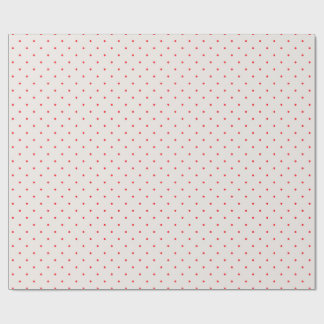 Papier Cadeau Pois rouges rétro classique sur crème