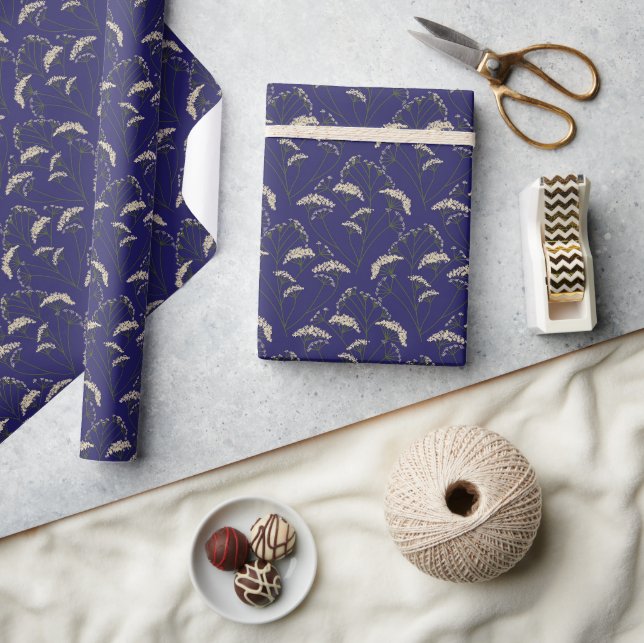 Papier Cadeau Poison Garden | Snakeroot bleu et blanc (Artisanat)