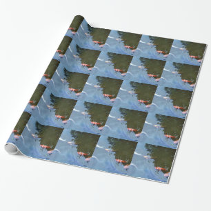 Papier Cadeau Poisson, carpes de Koi dans l'étang