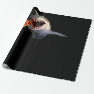 Papier Cadeau Poisson de requin Pizza Amateurs de requins Dons a