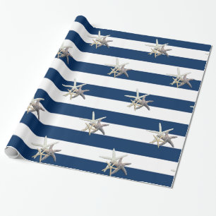 Papier Cadeau Poisson étoilé adorable, Bleu de marine