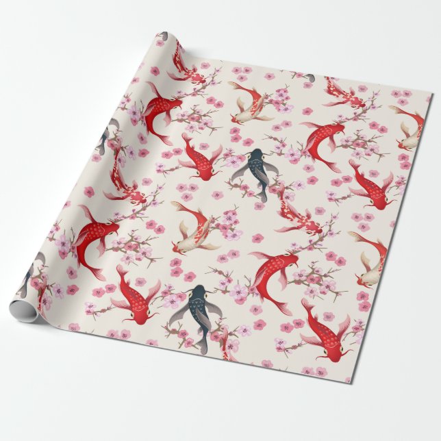Papier Cadeau Poisson Koï (Déroulé)