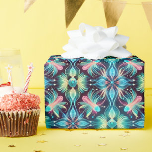 Papier Cadeau POISSON ~ Motif BLUE ROSE NOIR TONS ~