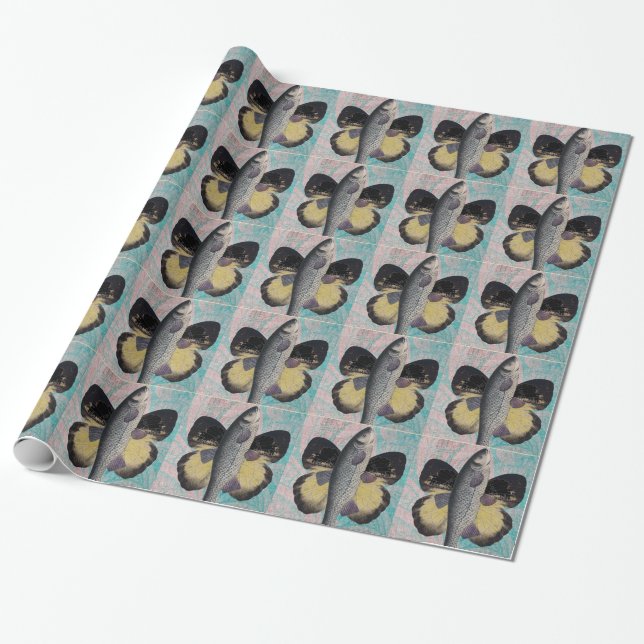 Papier Cadeau Poisson volant (Déroulé)