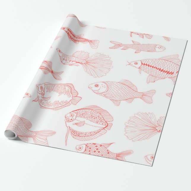Papier Cadeau Poissons (Déroulé)