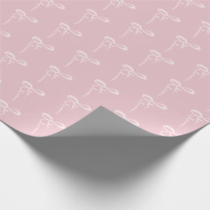 Papier Cadeau Poitrine blanche motif rose bébé douche