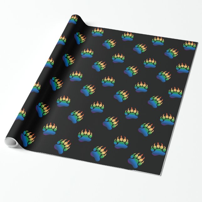 Papier Cadeau Poitrine d'ours gay Paw (Déroulé)